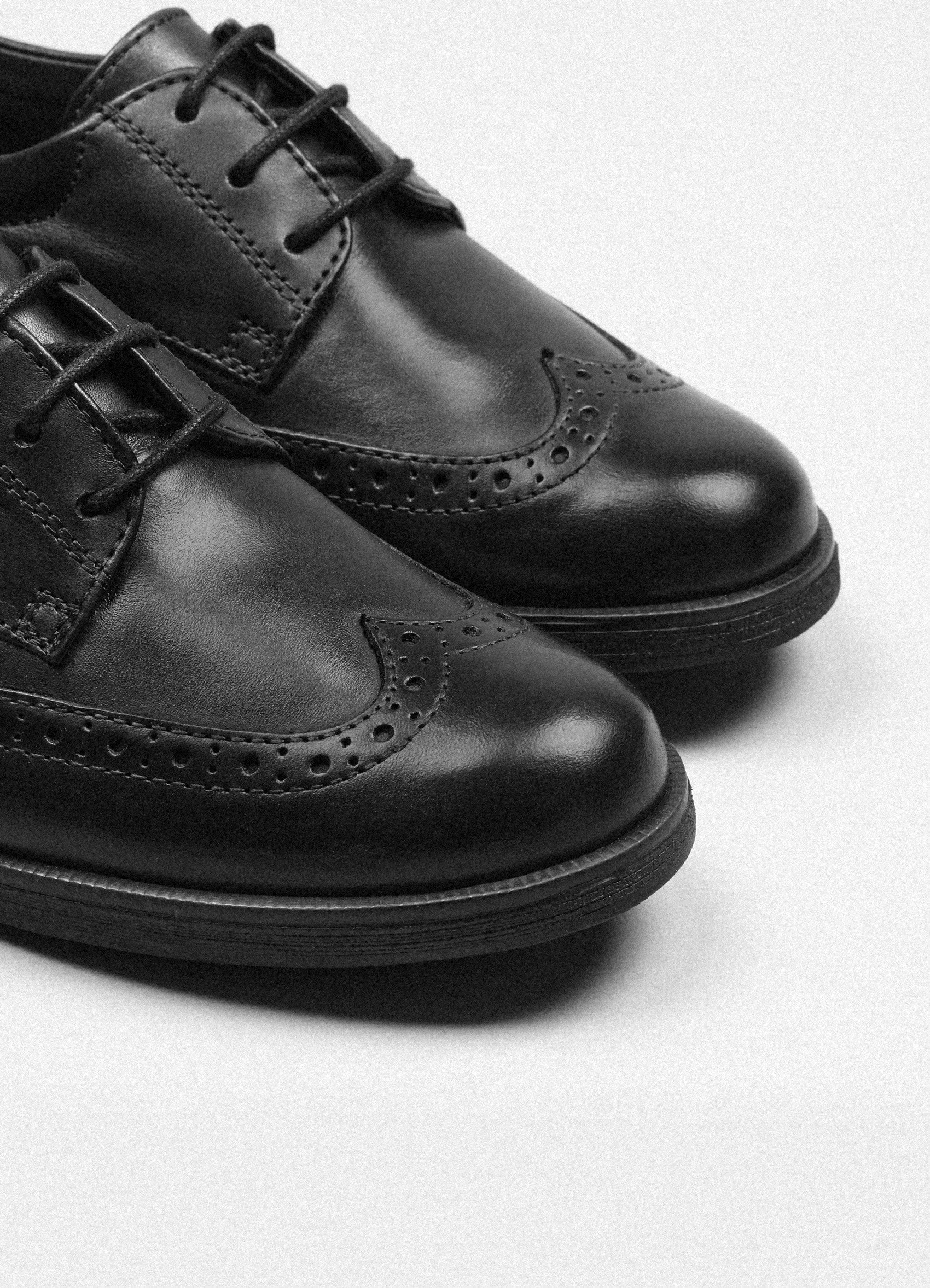 Agata J844D Leather Brogues Black