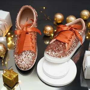Apricot Crush Sequin Sneakers