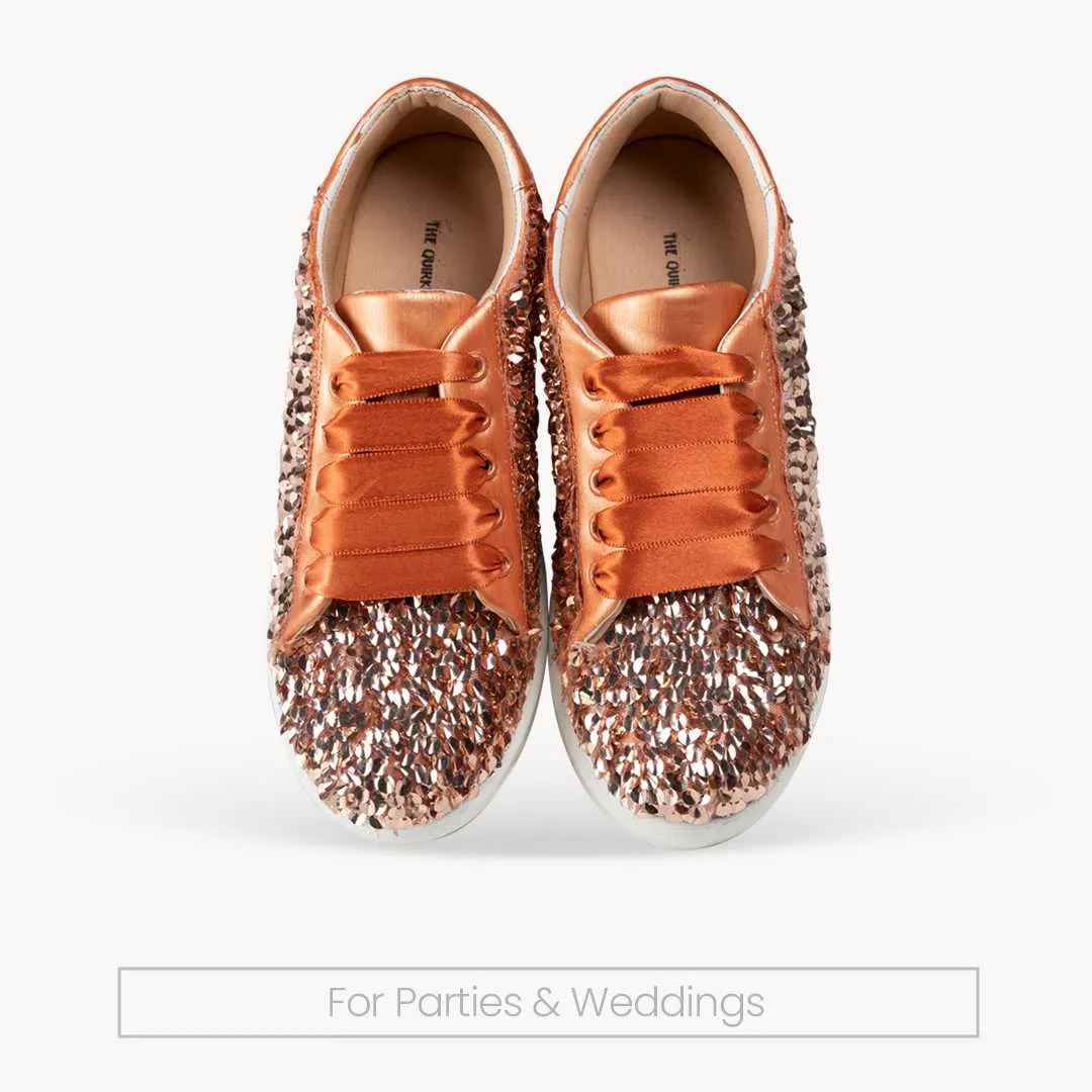 Apricot Crush Sequin Sneakers