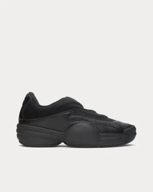 AW Hoop Pebble Leather Black Slip On Sneakers