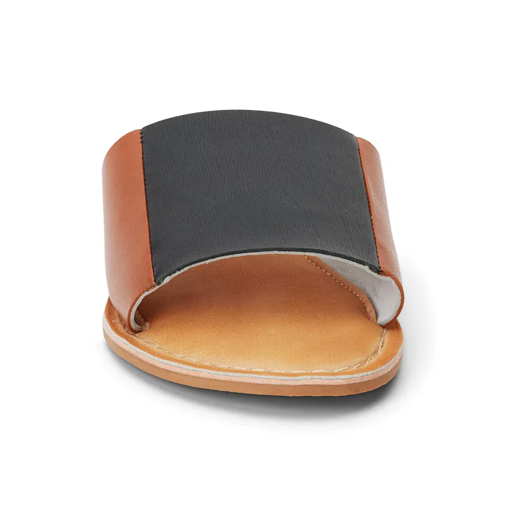 Bonfire Slide Sandal / Tan/Black