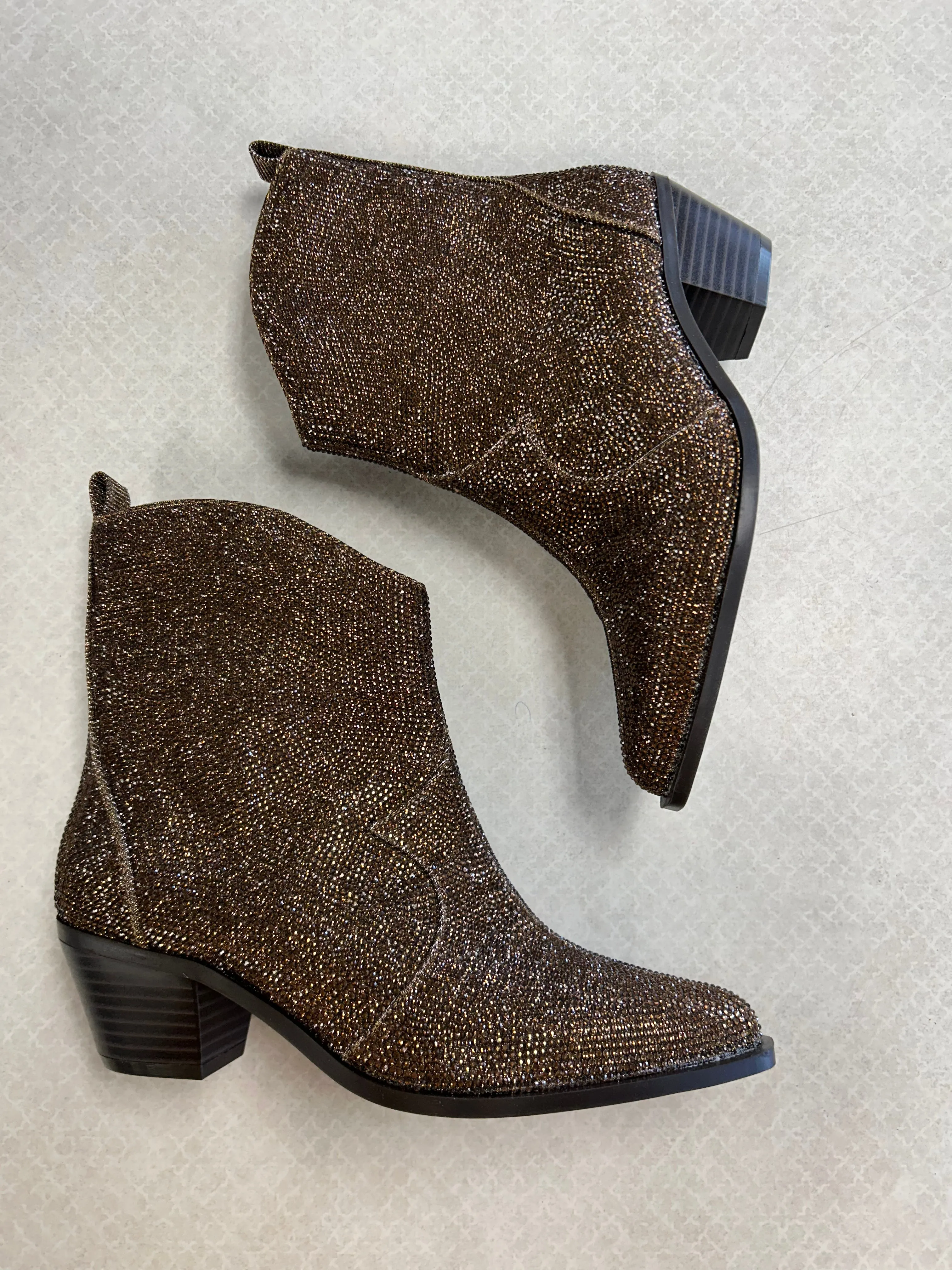 Boots Ankle Flats By Jessica Simpson In Bronze, Size:6.5