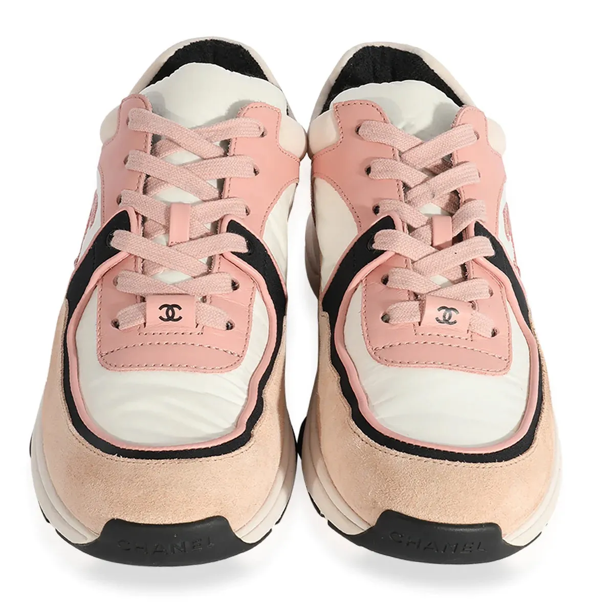 CHANEL CC MIXED FABRIC SNEAKERS