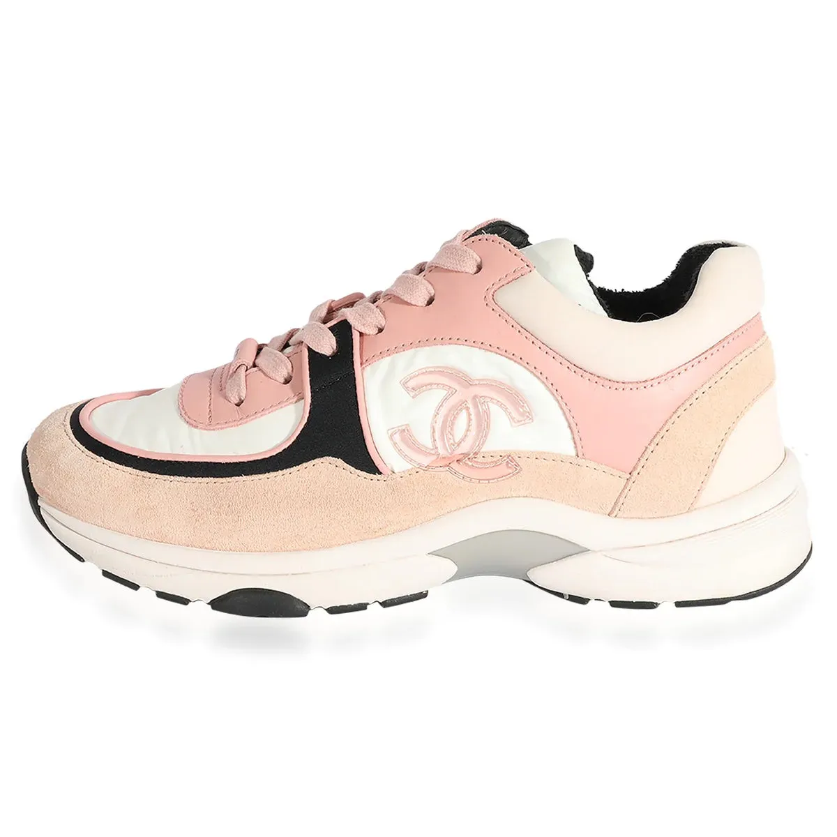 CHANEL CC MIXED FABRIC SNEAKERS