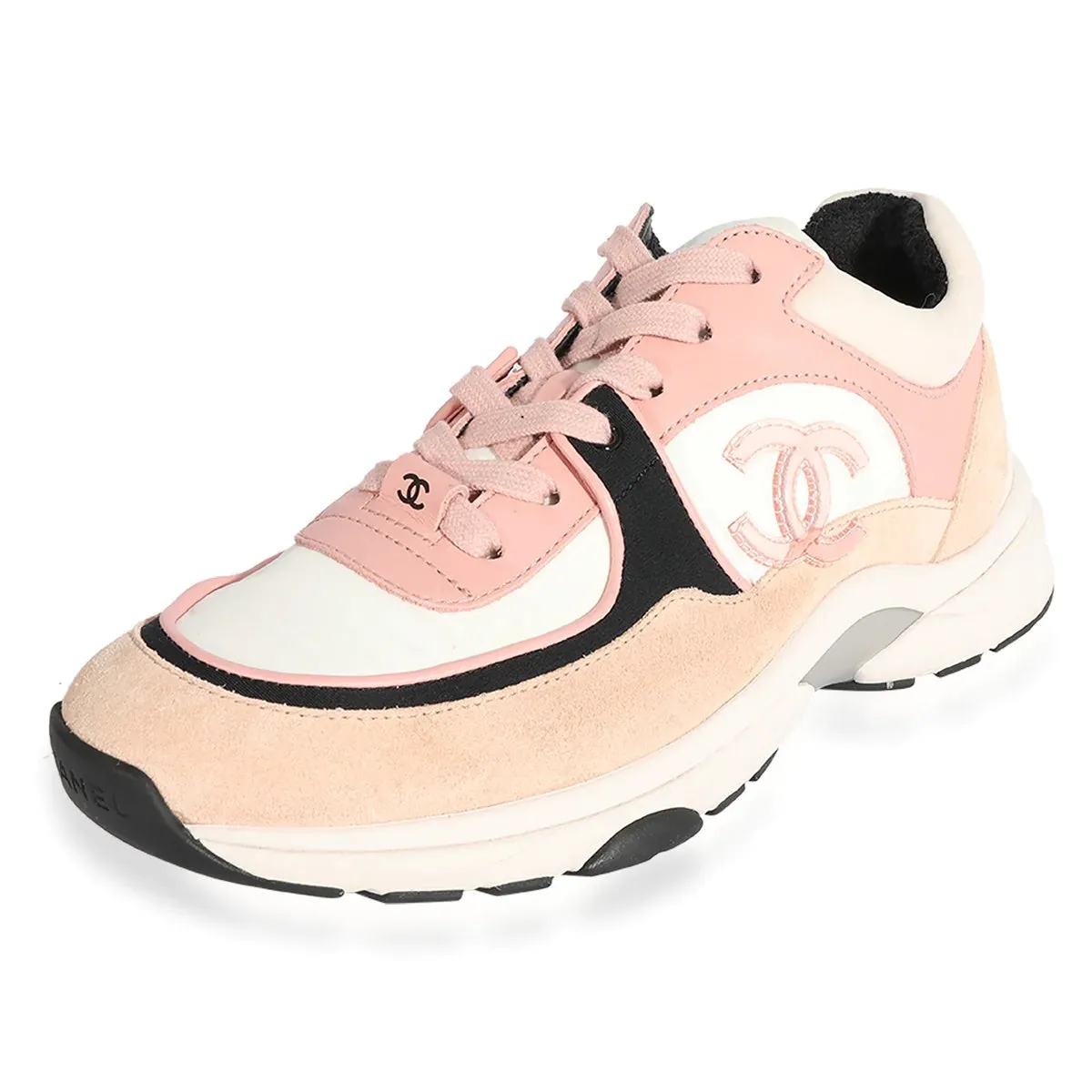CHANEL CC MIXED FABRIC SNEAKERS