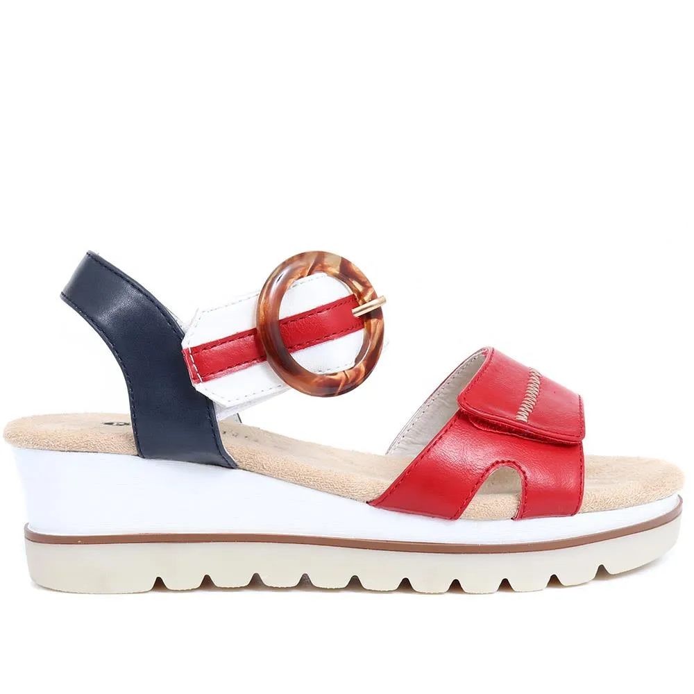 Comfortable Wedge-Heel Sandals - WBINS35128 / 321 724