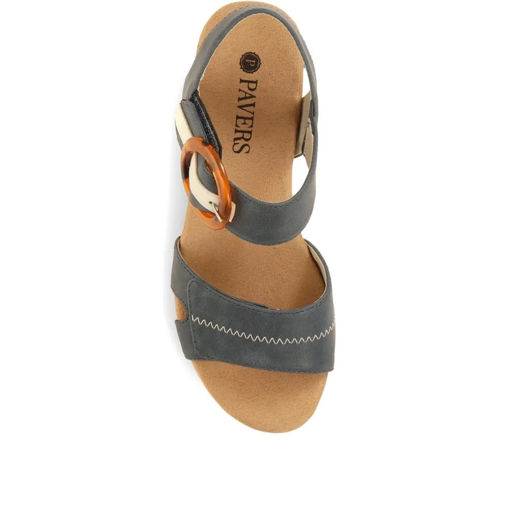 Comfortable Wedge-Heel Sandals - WBINS35128 / 321 724