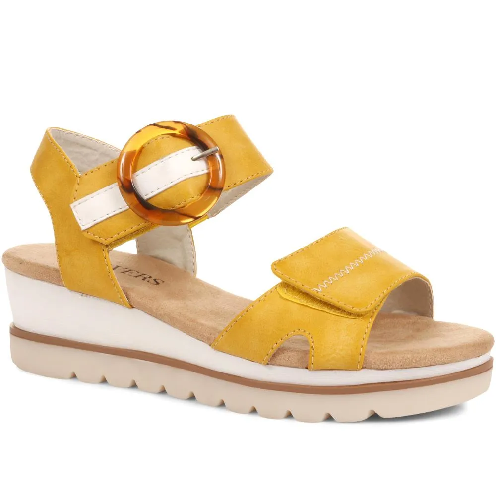 Comfortable Wedge-Heel Sandals - WBINS35128 / 321 724