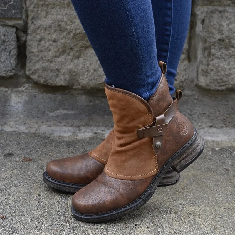 Cuzcare Women Orthopedic Boots Mujer Suede Winter Shoes