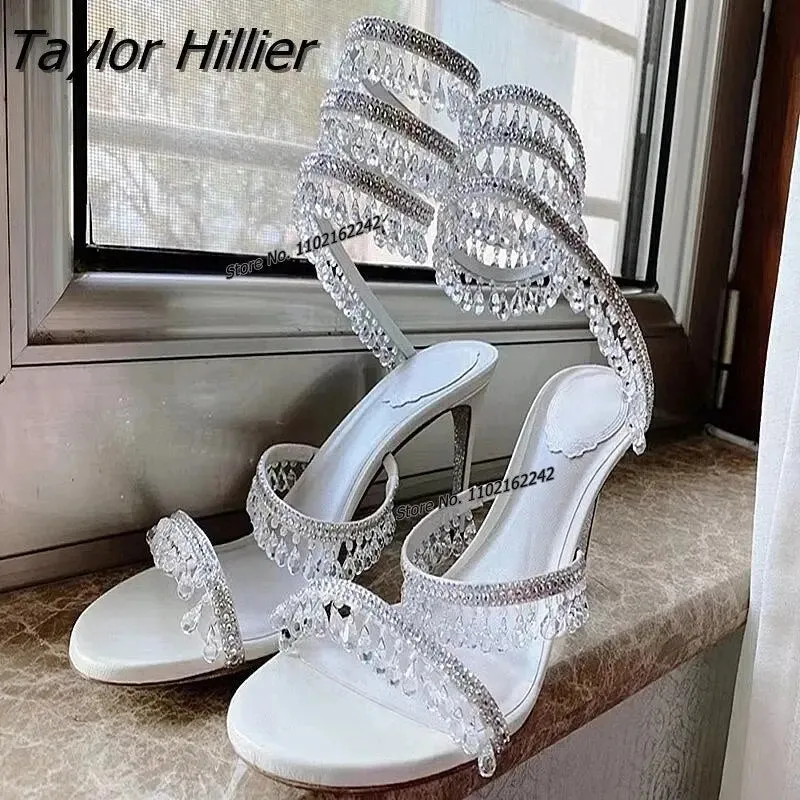 Elegant Designer Wrap Stiletto Heels