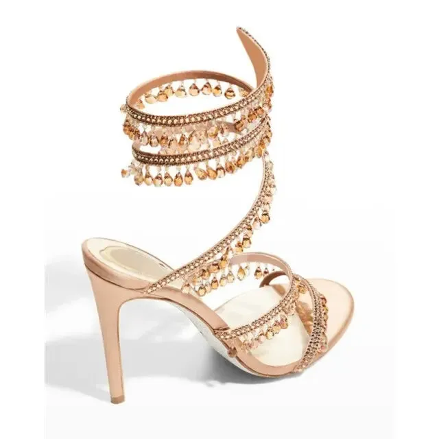 Elegant Designer Wrap Stiletto Heels