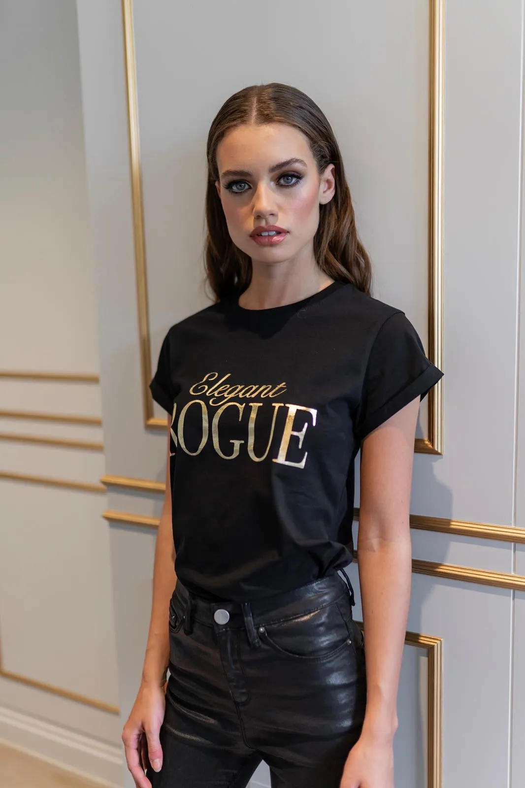 'ELEGANT ROGUE' - CT084 SLOGAN T SHIRT