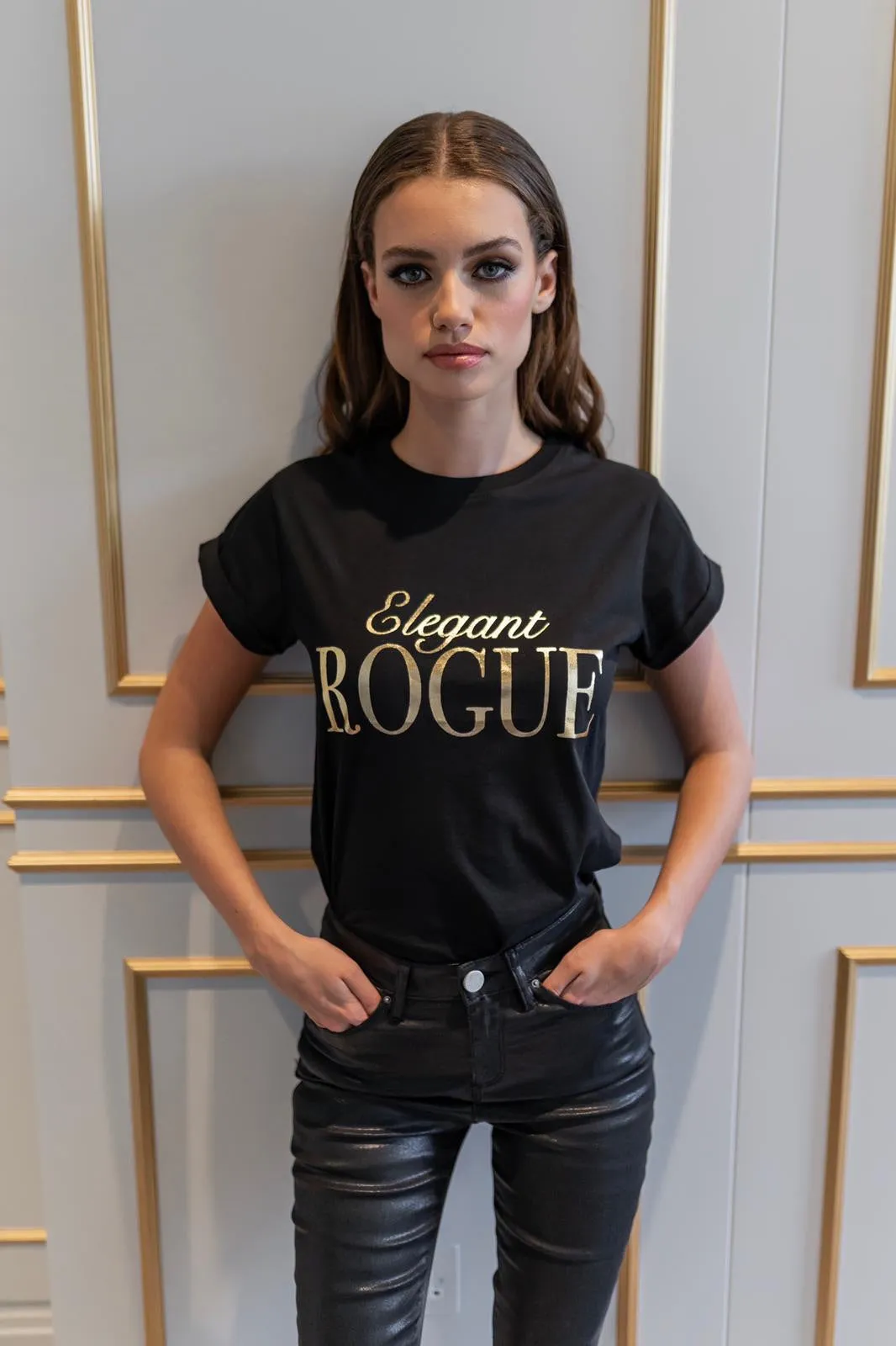 'ELEGANT ROGUE' - CT084 SLOGAN T SHIRT