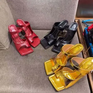 Elegant Square Toe Slip-On Sandal