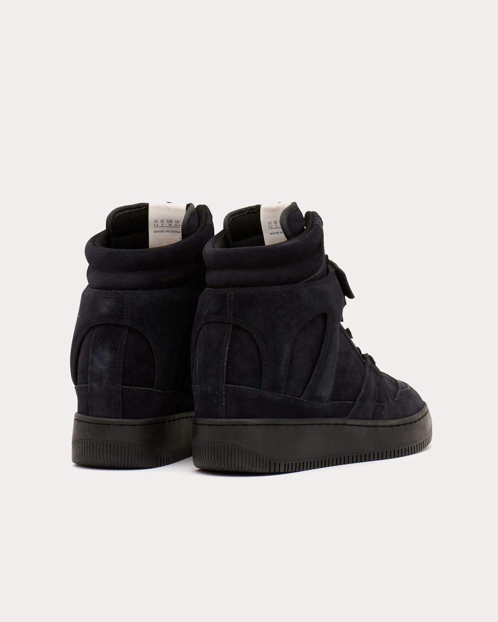 Ellyn Suede Black High Top Sneakers