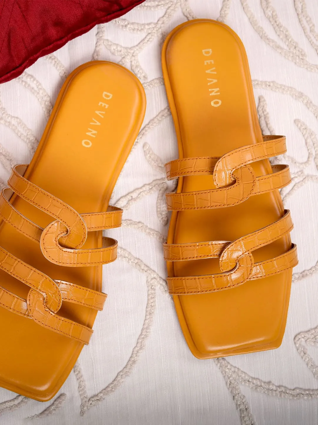Fanny Twin Strap Flats Mimosa