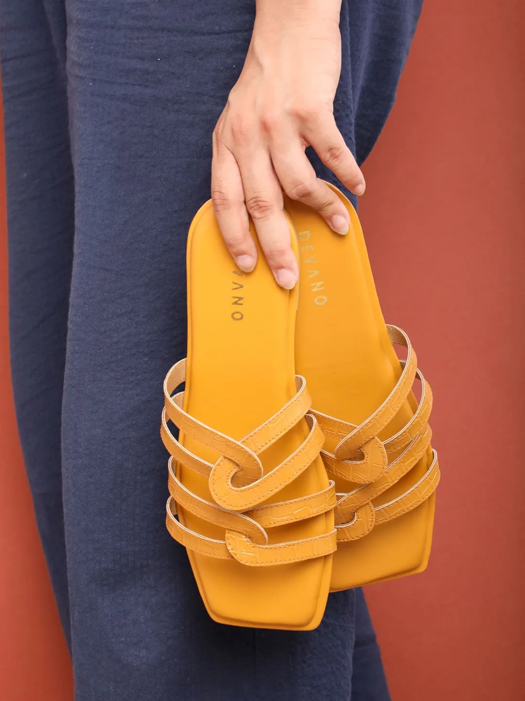 Fanny Twin Strap Flats Mimosa