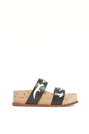 Flame Striker Sandal in Black Leather