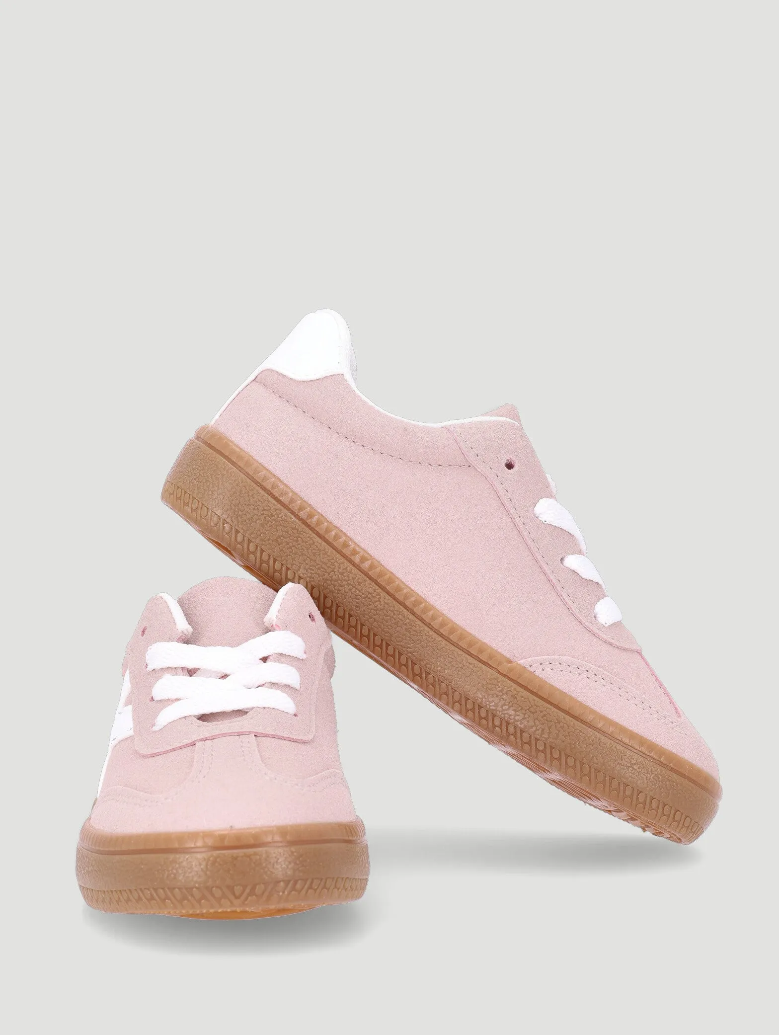 Girls Suede Skate Sneaker - Blush