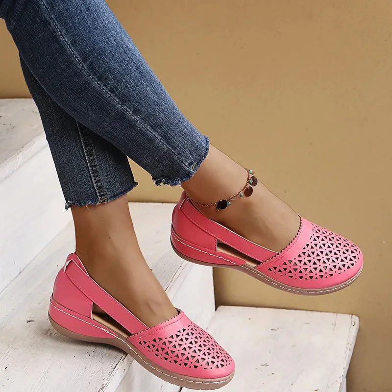 Greta | Perforated Slip-On Flats
