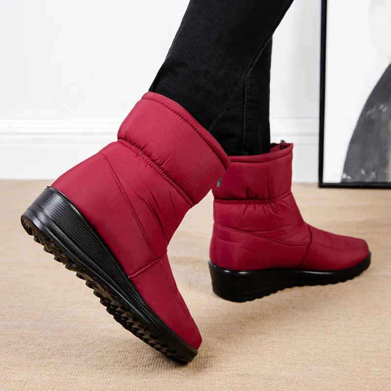 Groovywish Women Orthopedic Boots Plush Ankle Booties