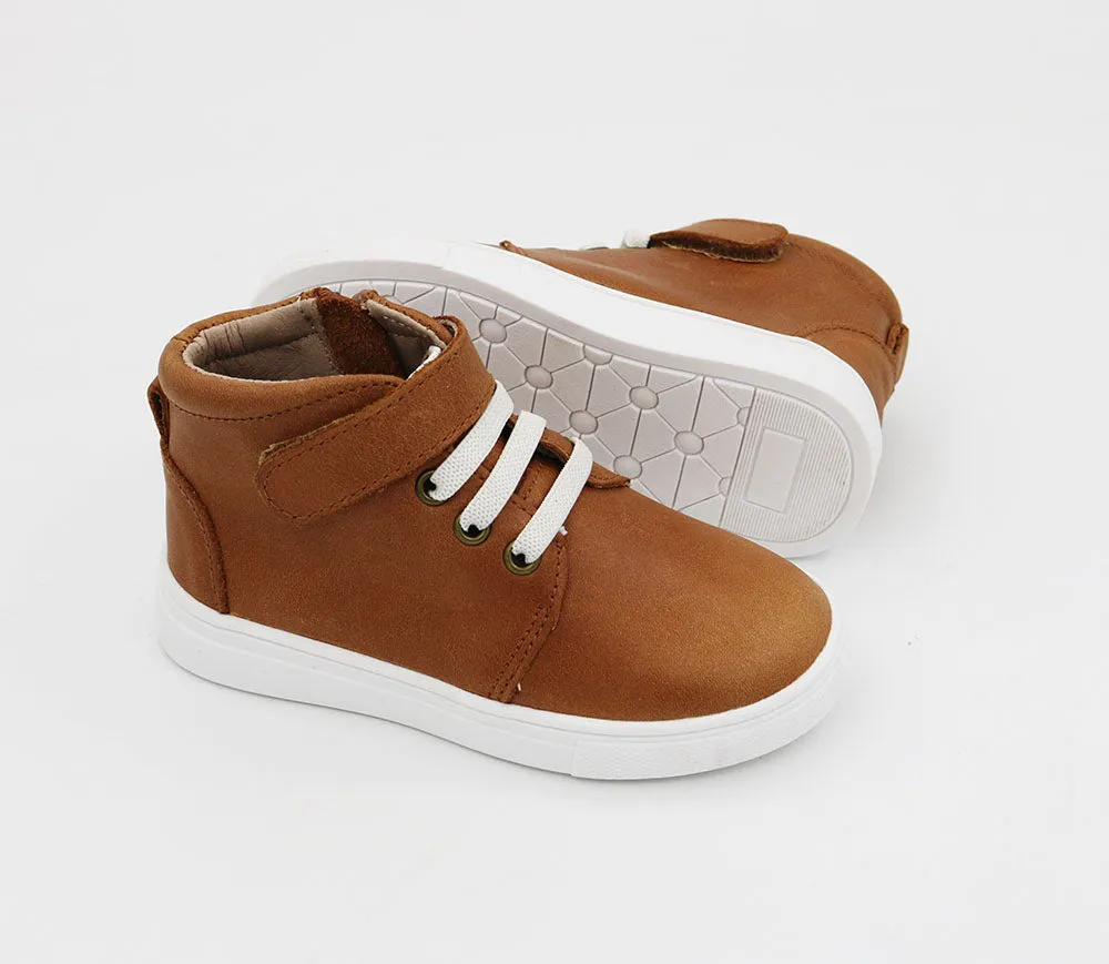 High Top Sneakers weathered brown - nubuck leather