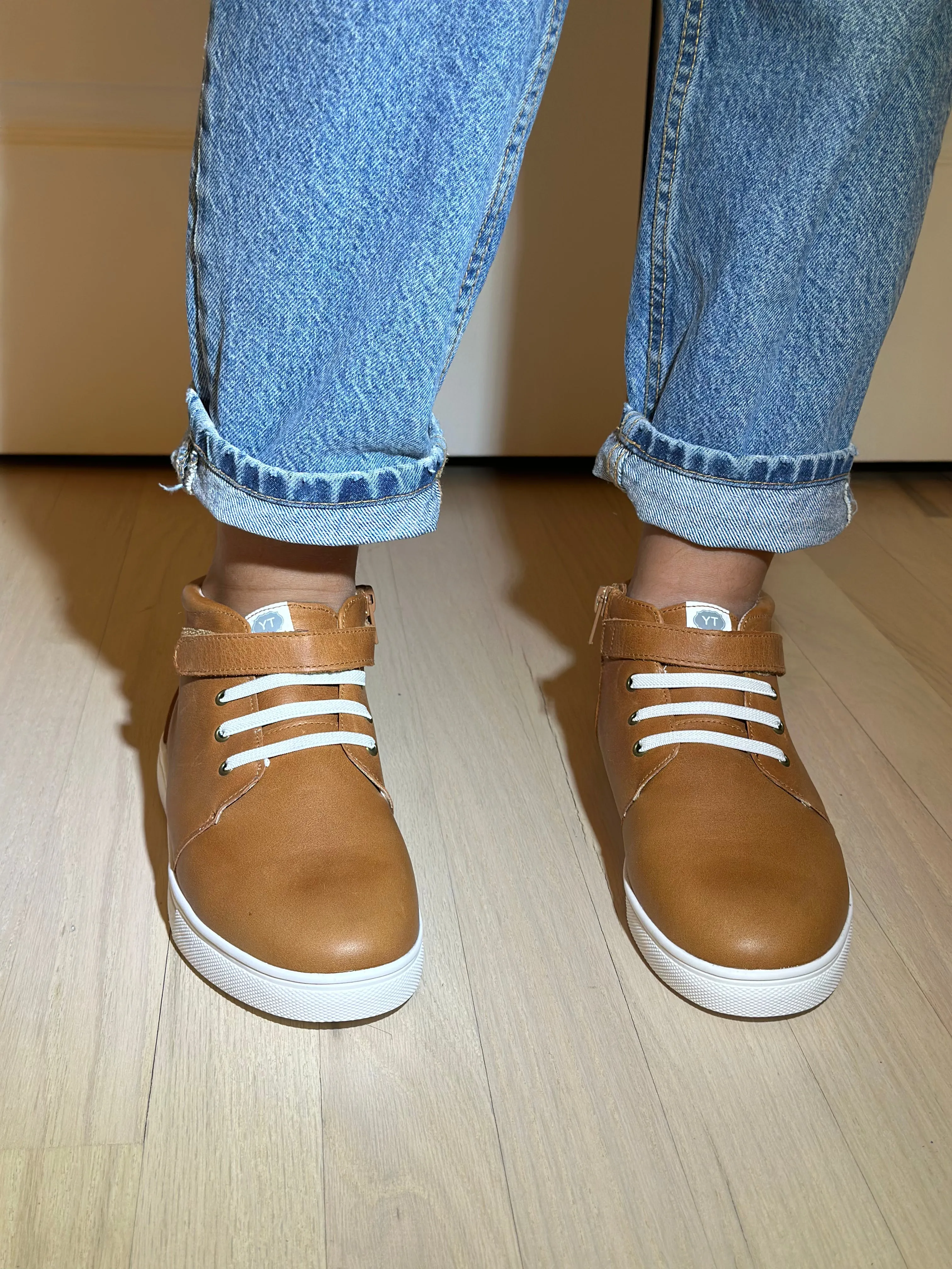 High Top Sneakers weathered brown - nubuck leather