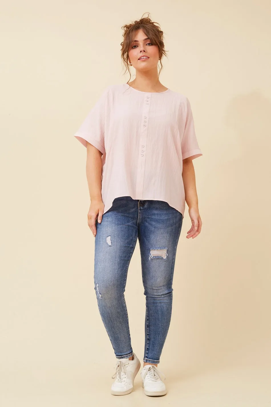 JANETH BUTTON DETAIL TOP