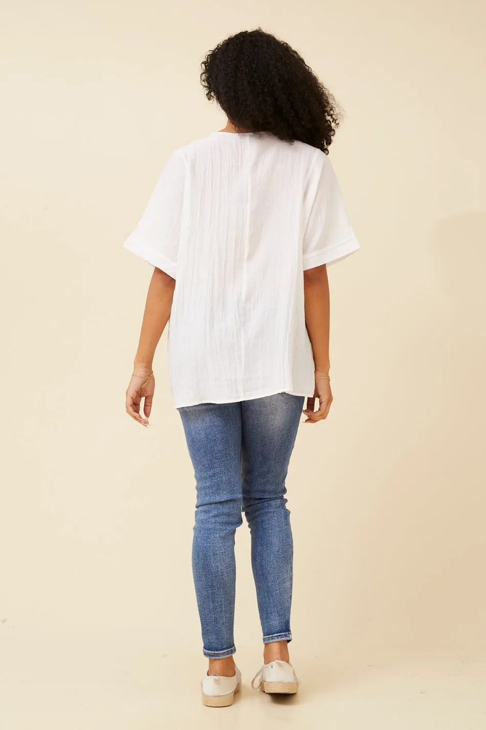 JANETH BUTTON DETAIL TOP