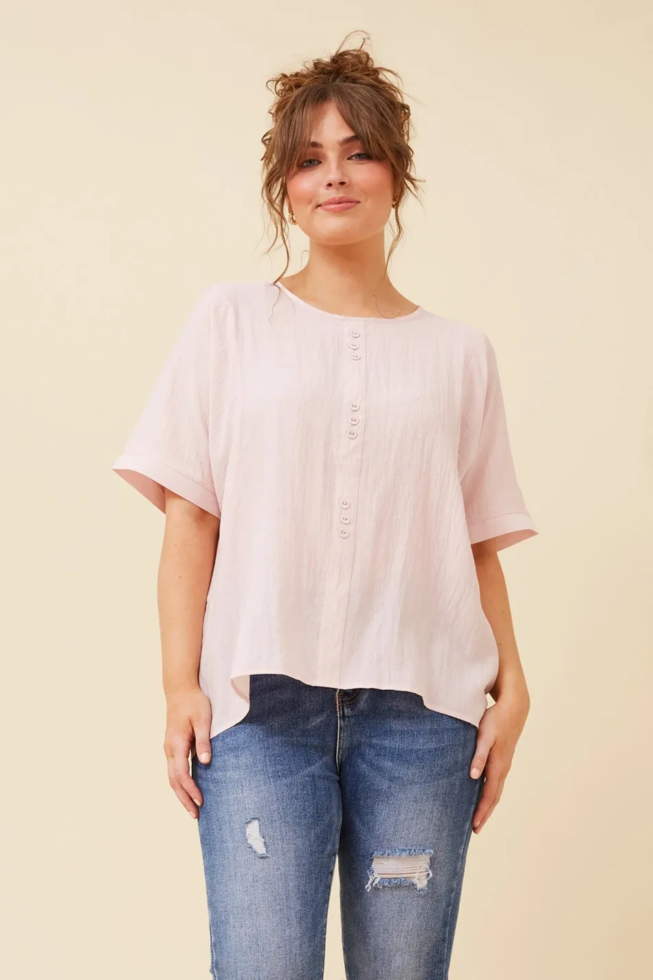 JANETH BUTTON DETAIL TOP