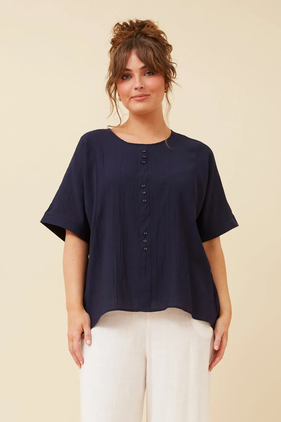 JANETH BUTTON DETAIL TOP