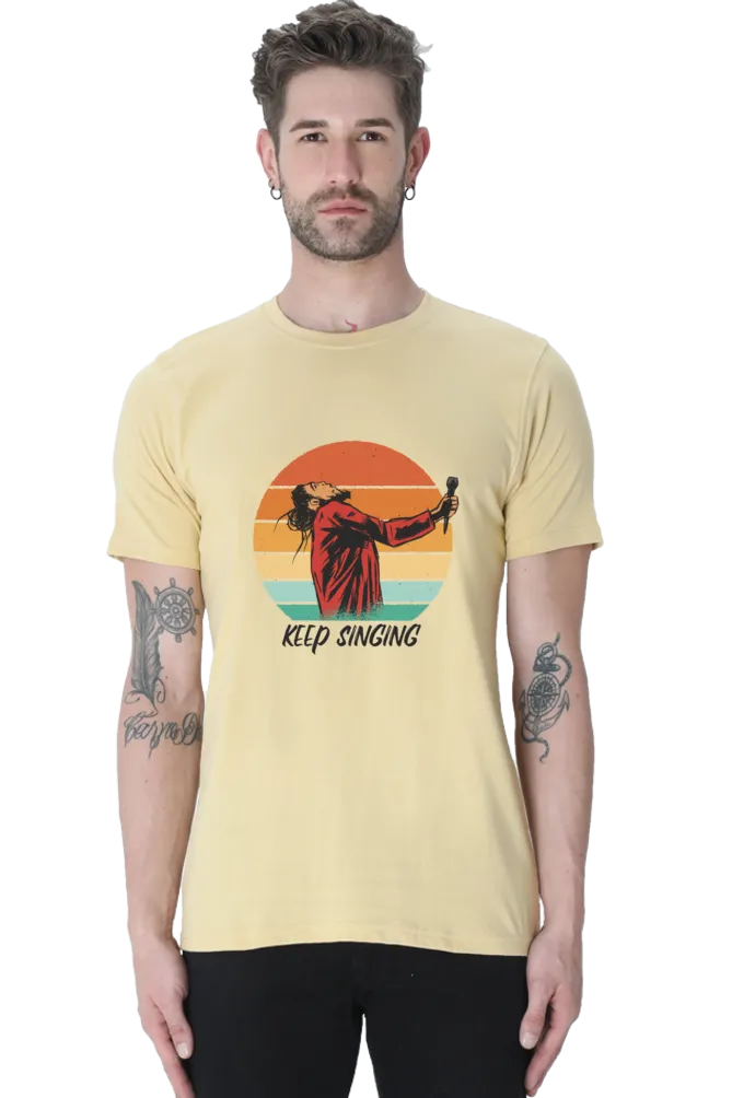 Keep Singing Printed T-shirt for men