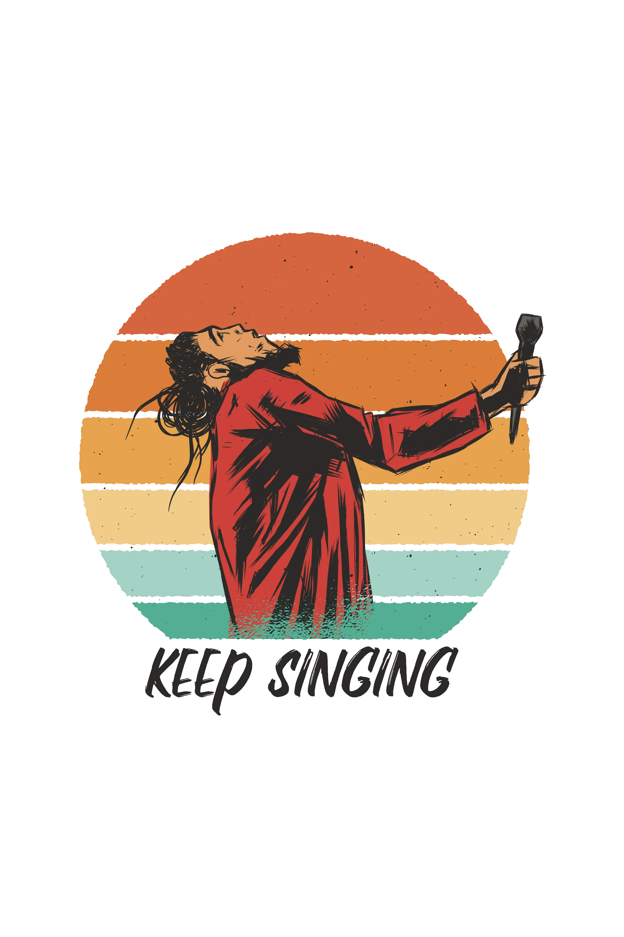 Keep Singing Printed T-shirt for men