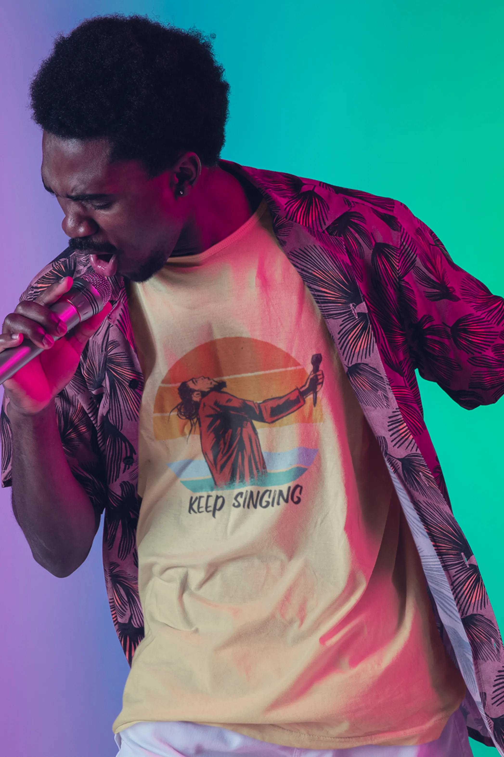 Keep Singing Printed T-shirt for men