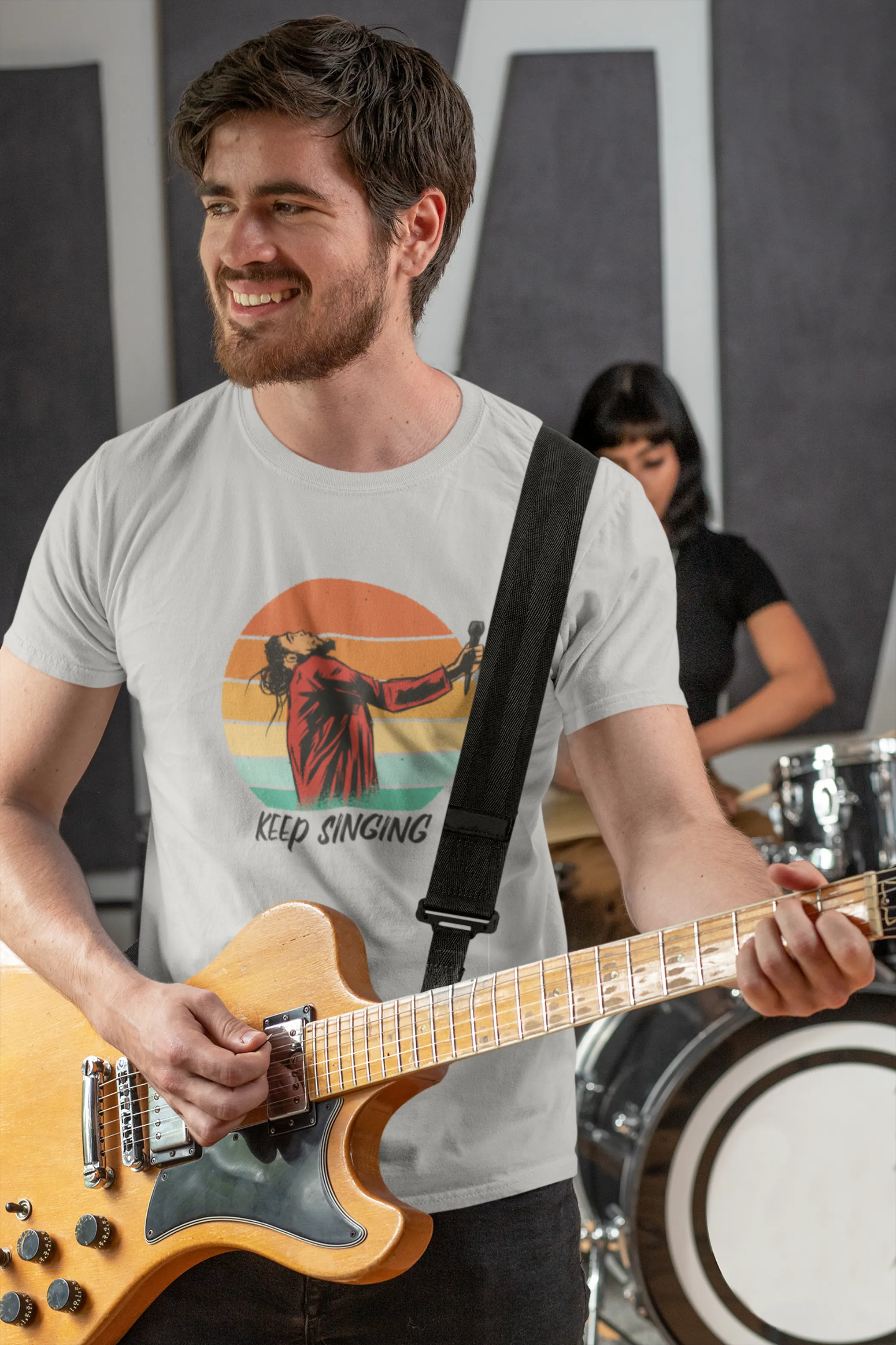 Keep Singing Printed T-shirt for men