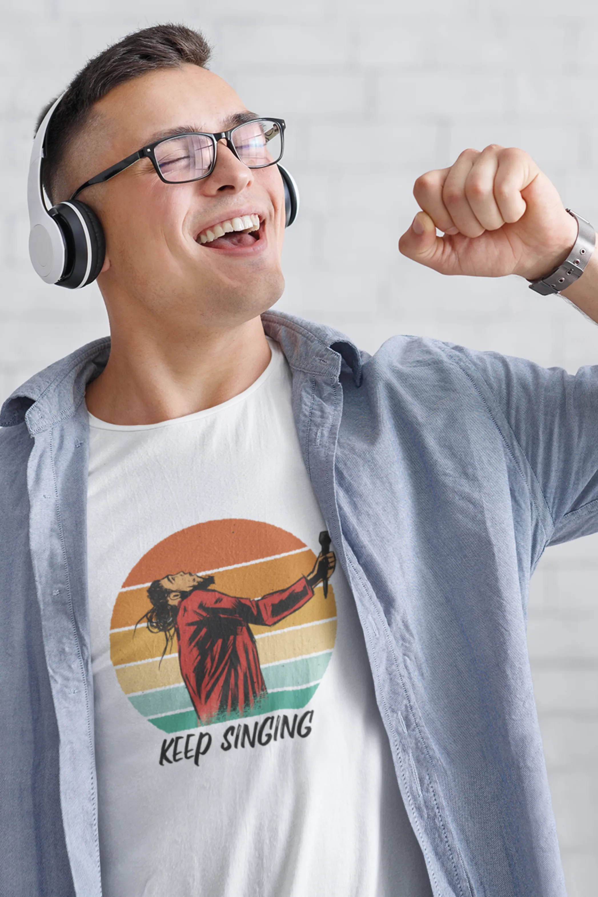 Keep Singing Printed T-shirt for men