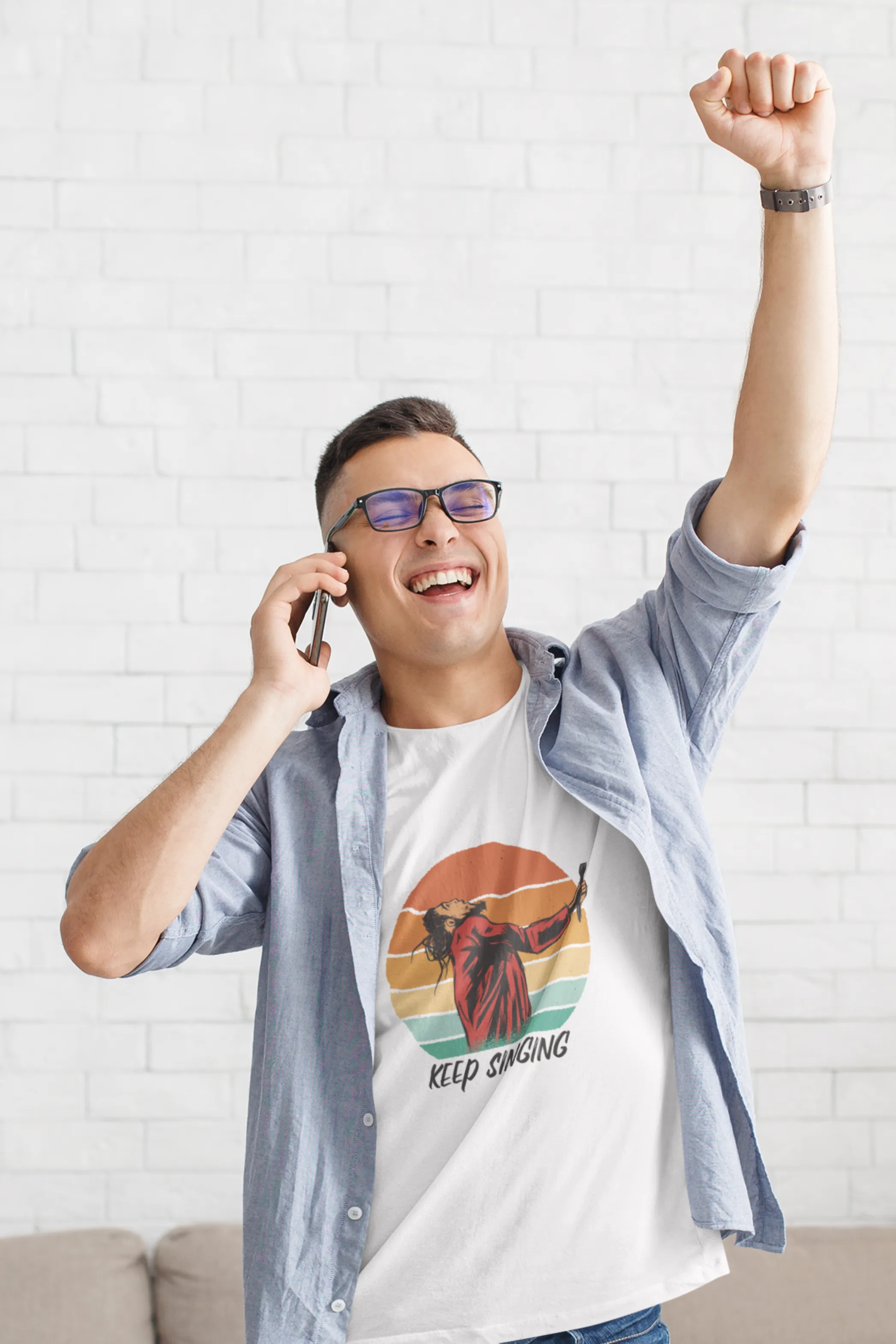 Keep Singing Printed T-shirt for men