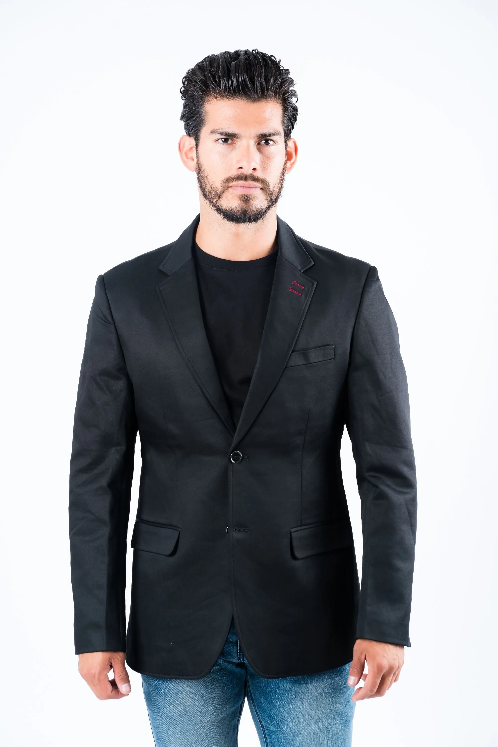 Men's Double Button Black Blazer from Platini Fashion