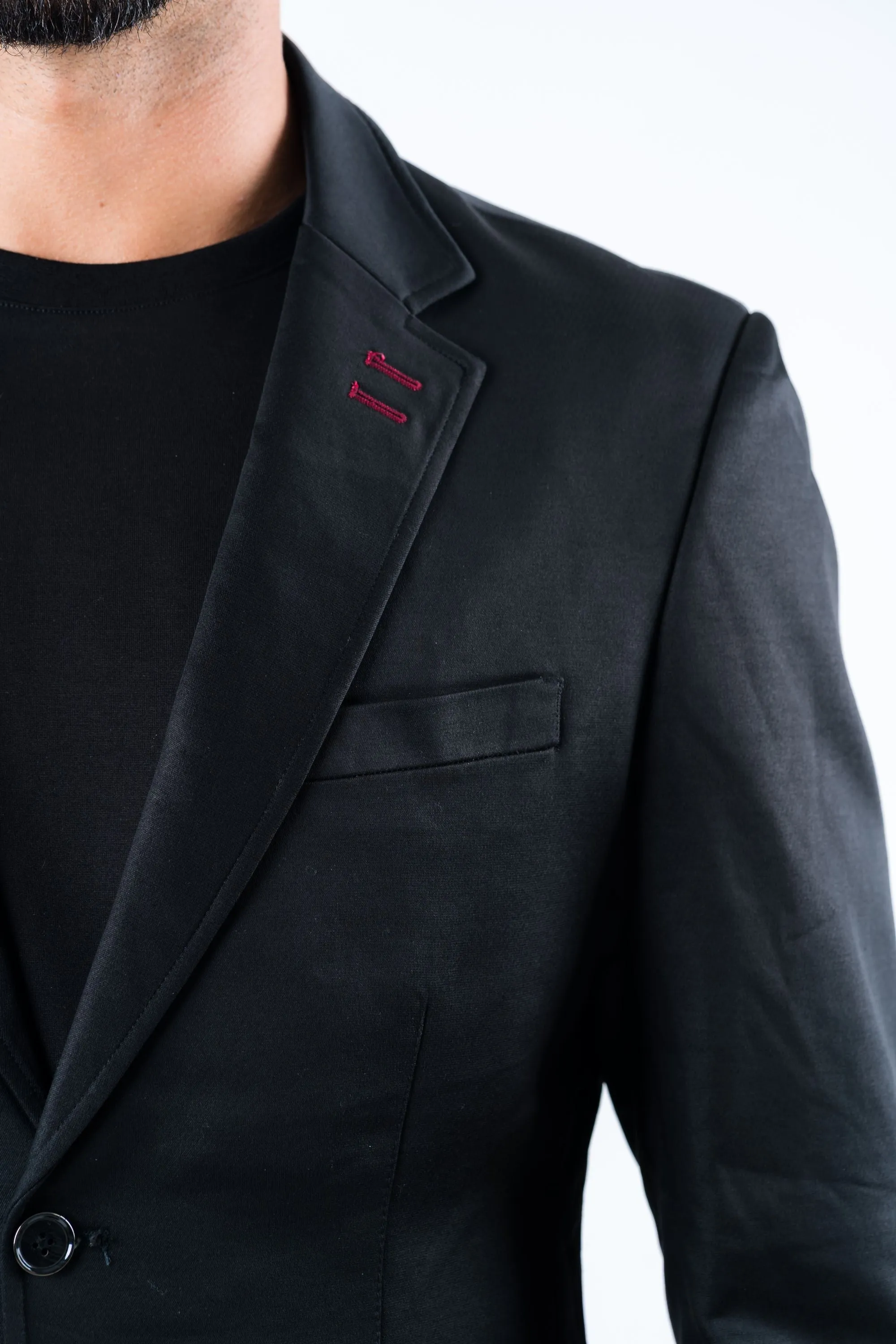 Men's Double Button Black Blazer from Platini Fashion