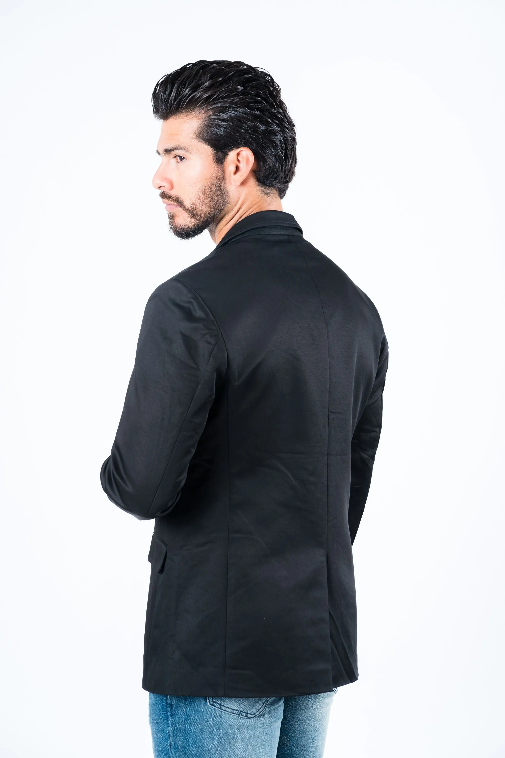Men's Double Button Black Blazer from Platini Fashion