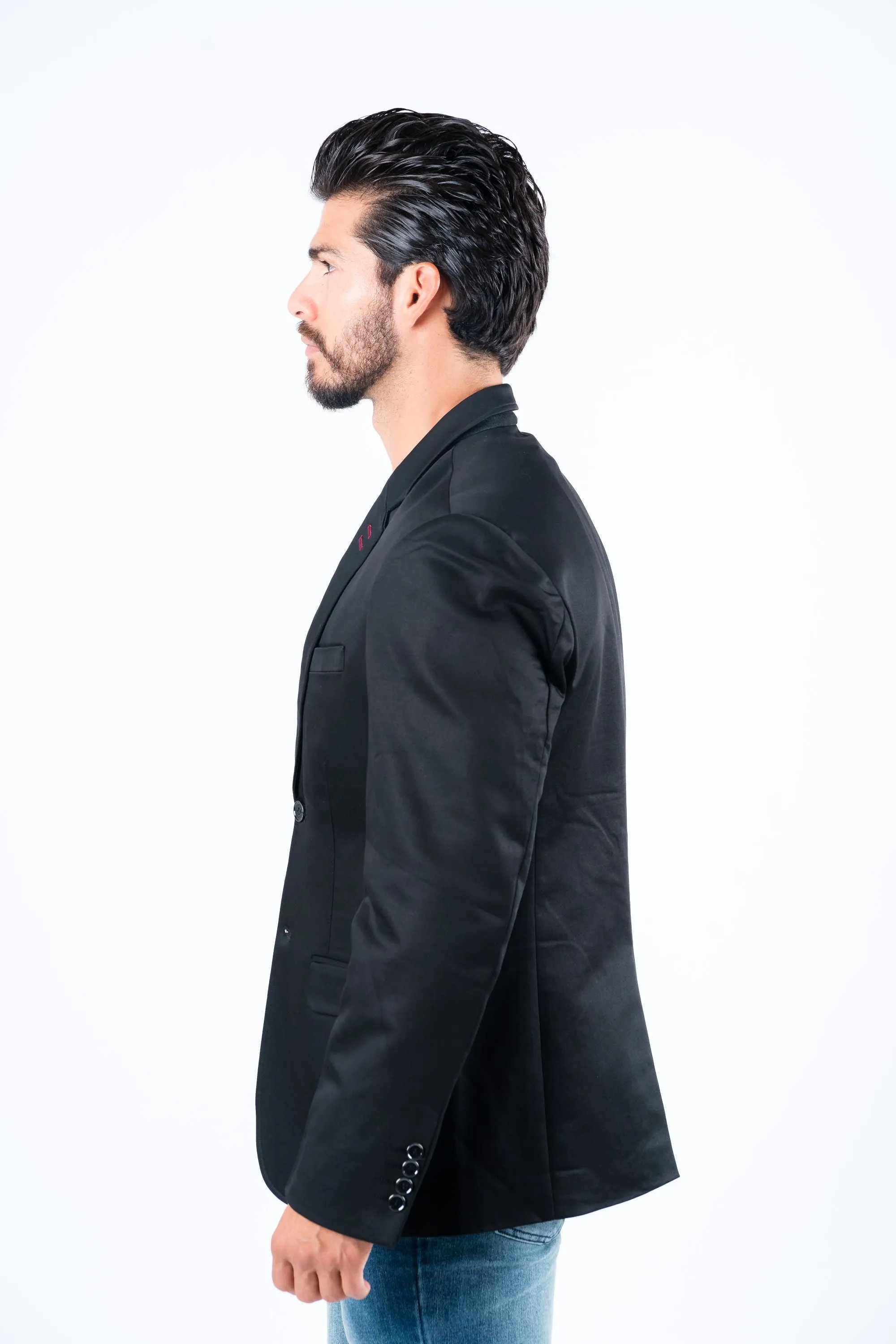 Men's Double Button Black Blazer from Platini Fashion