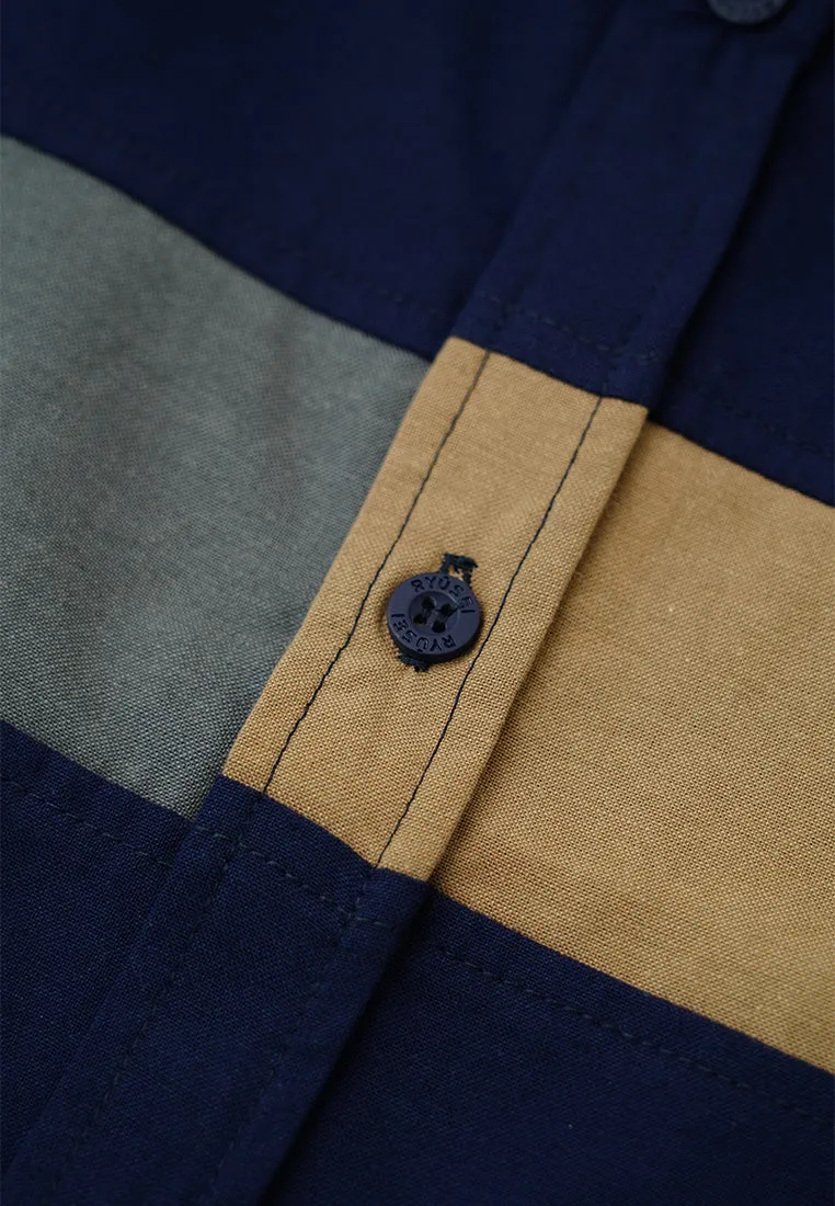 Ramadan Series | Ryusei Kemeja Kerah Koko Lengan Pendek Kasaoka CMB Navy