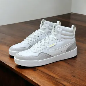 SEMIR UNISEX ANKLE LACE-UP SNEAKERS IN WHITE