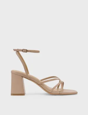 STRAUS BLOCK HEEL SANDALS