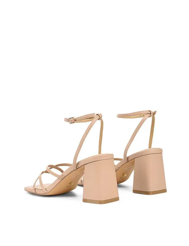 STRAUS BLOCK HEEL SANDALS
