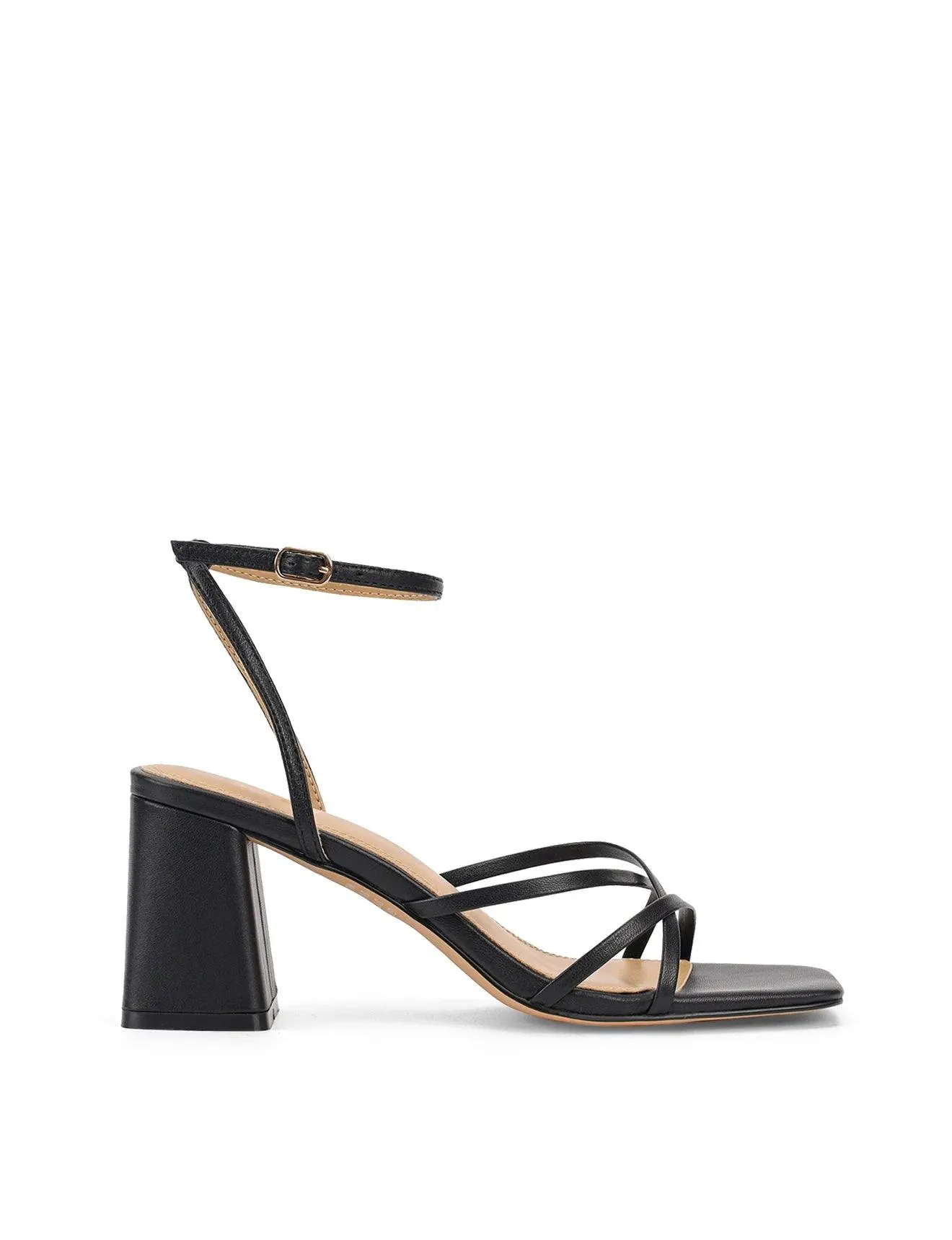 STRAUS BLOCK HEEL SANDALS