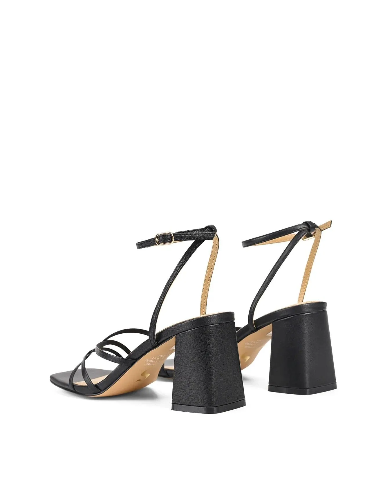 STRAUS BLOCK HEEL SANDALS