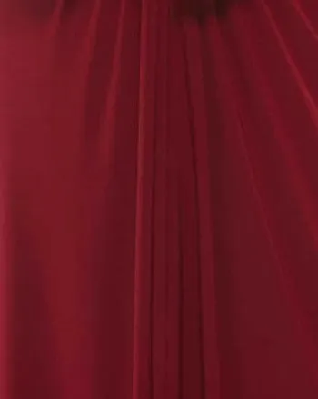 Twist Waist Jersey Gown | Deep Red