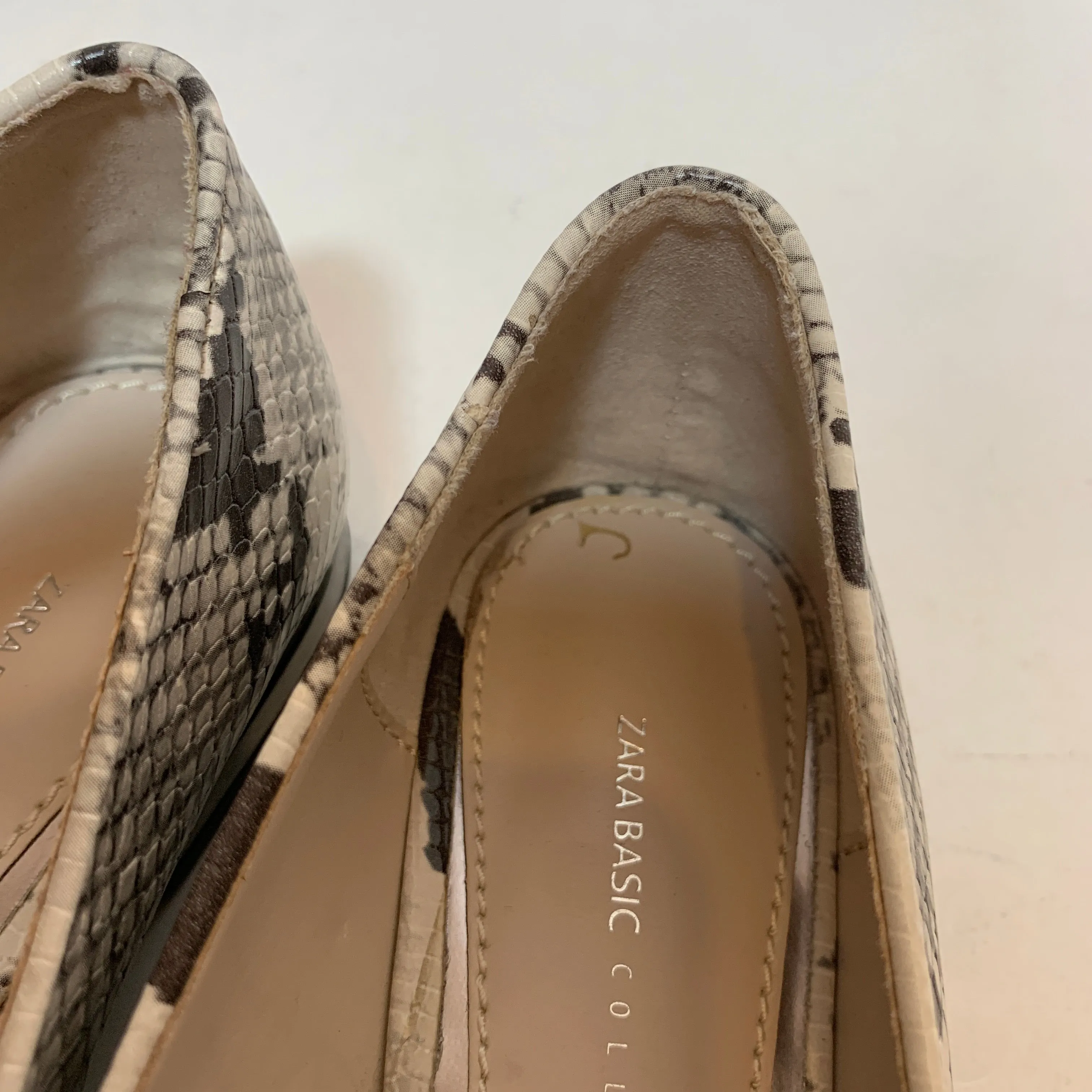 ZARA Snakeskin Print Loafers | Gently Used |